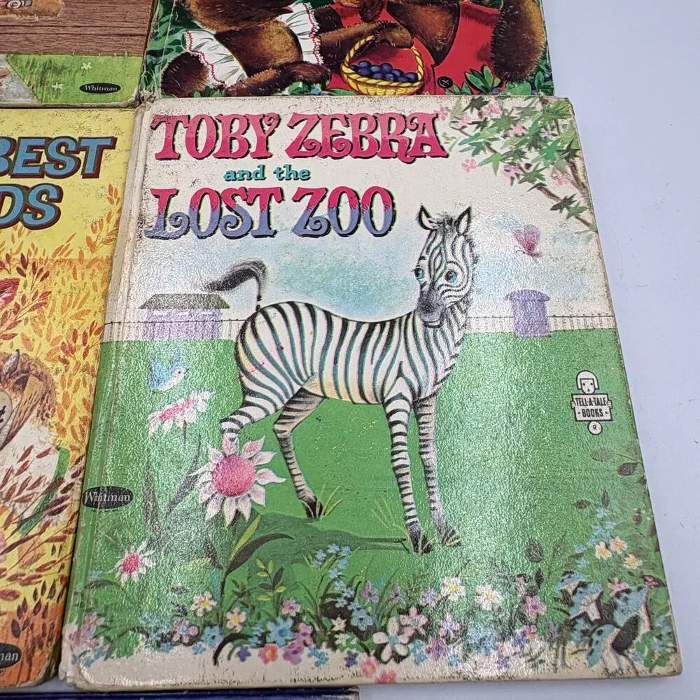 Vintage Lot 5 Whitman Children's Books The Three Bears Try Again Sally Animals
